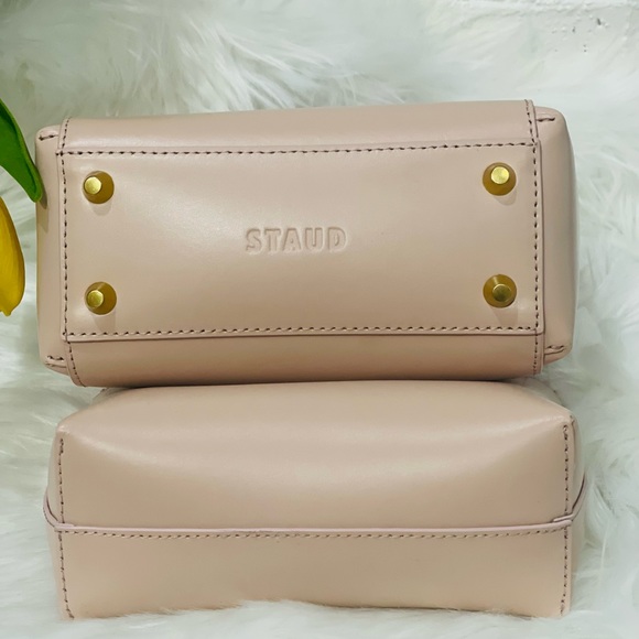 STAUD- CUSTOM MINI SHIRLEY LEATHER BAG (Blush) - Picture 3 of 11